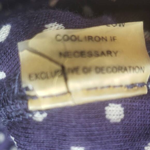 Market & Spruce Stripe Polka Dot Cardigan Womens Sz M Preppy Nautical Layering - Picture 9 of 10